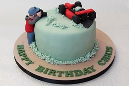 car racing birthday cake
